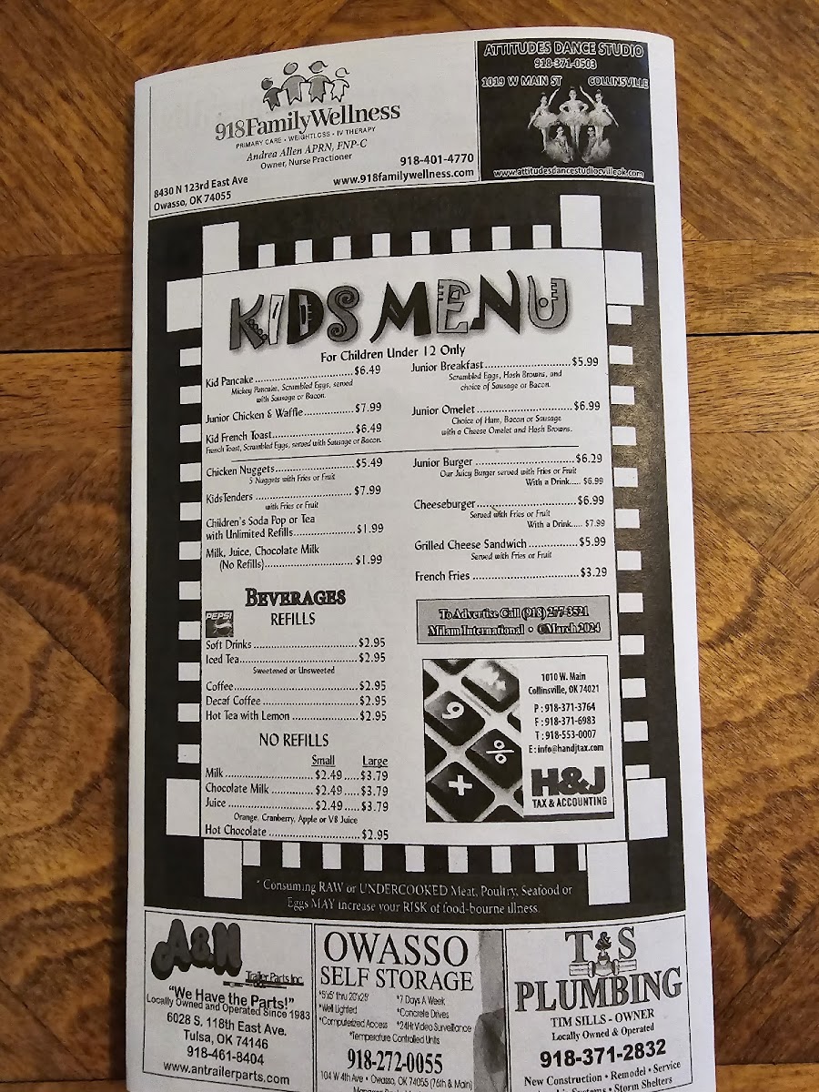 Mom's Diner Menu - Image 2