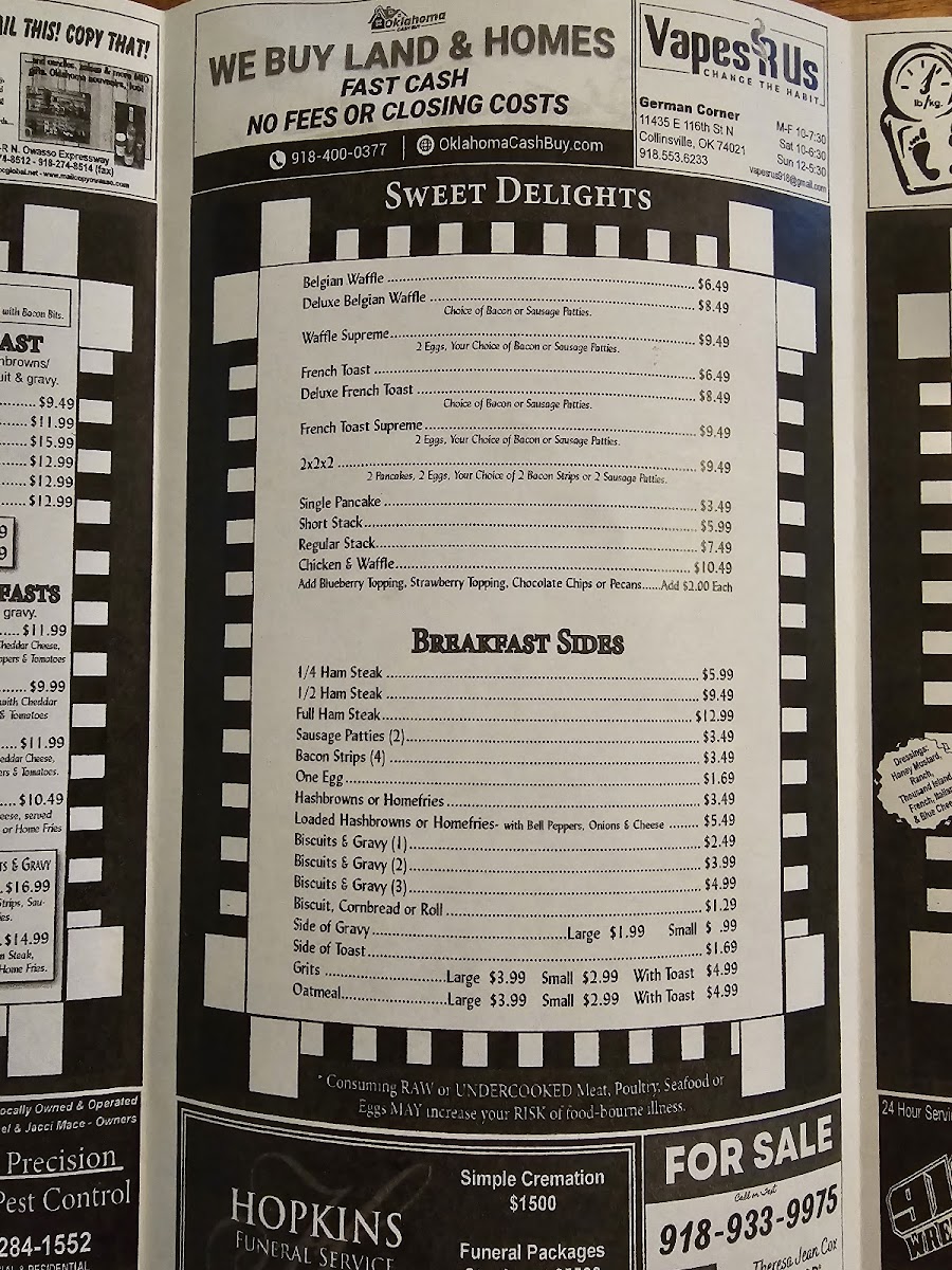Mom's Diner Menu - Image 4